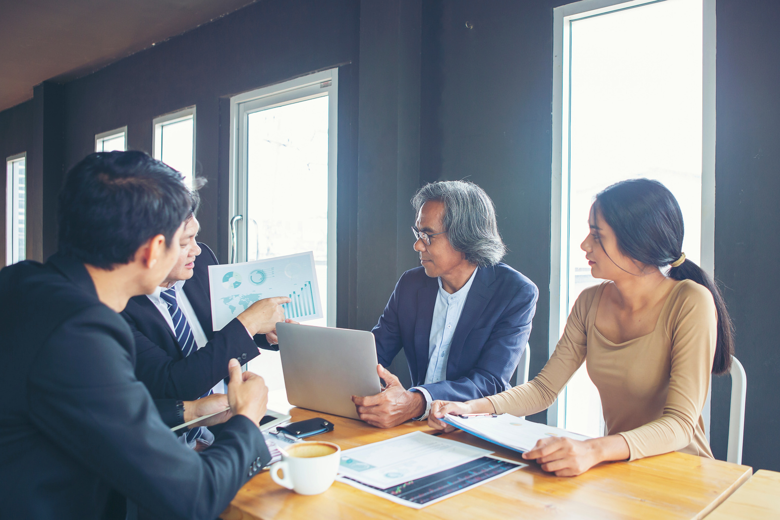 Businessmen in a Meeting